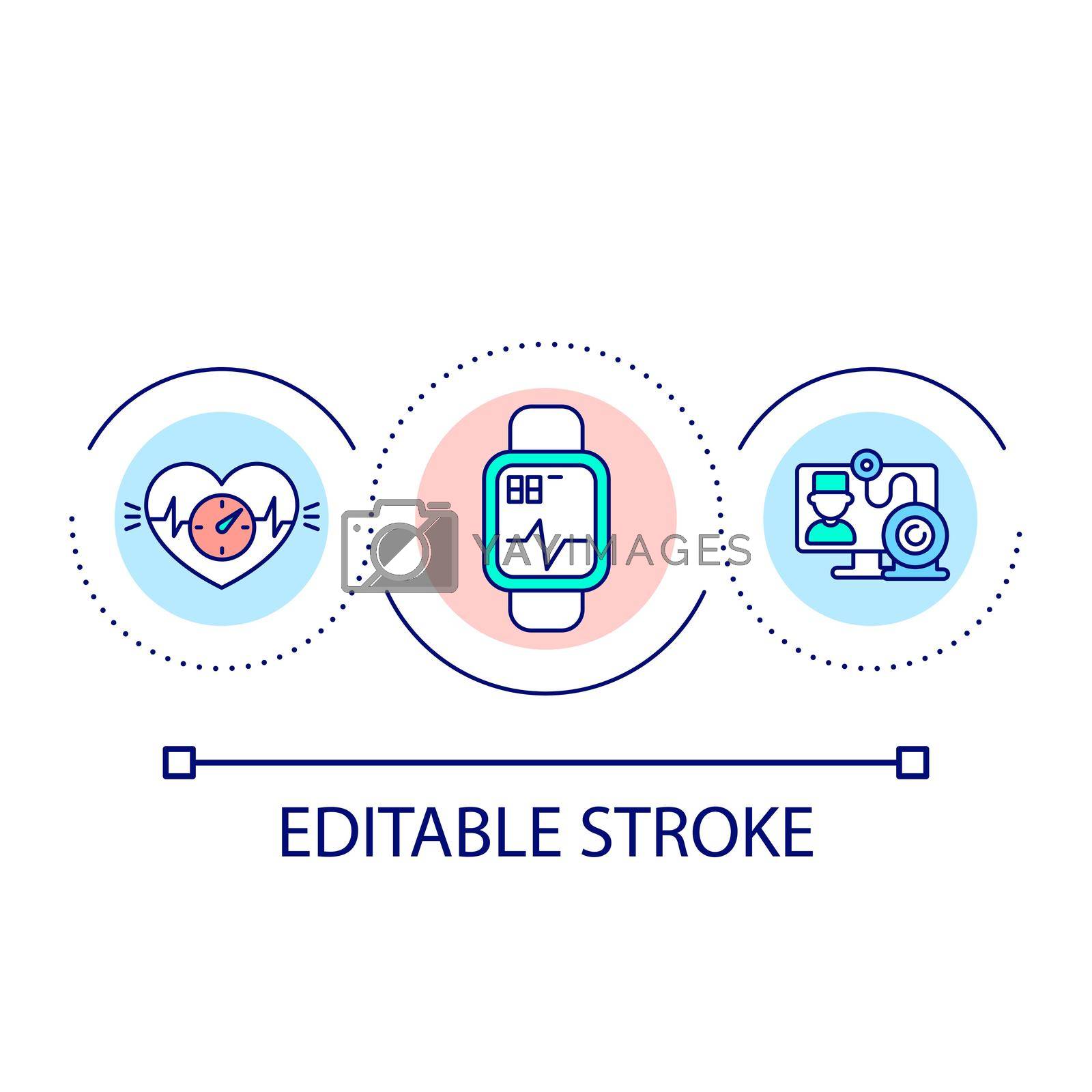 Royalty free image of Personal healthcare device loop concept icon by bsd