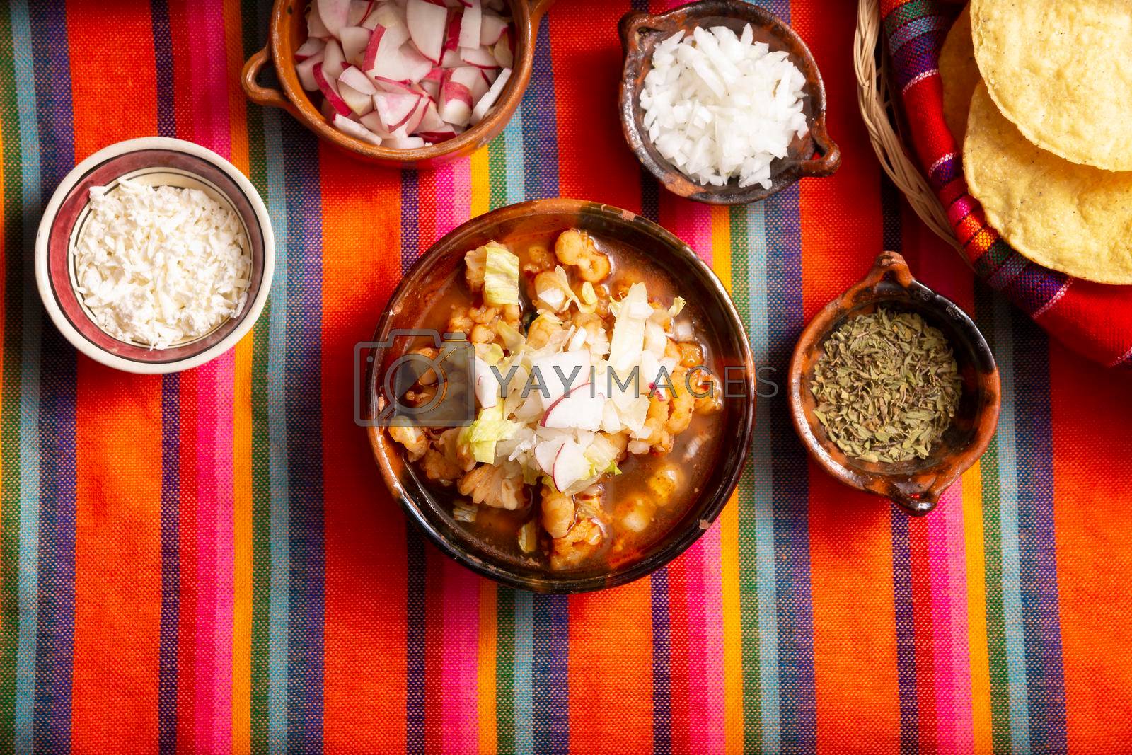 Royalty free image of Pozole Top View by hayaship