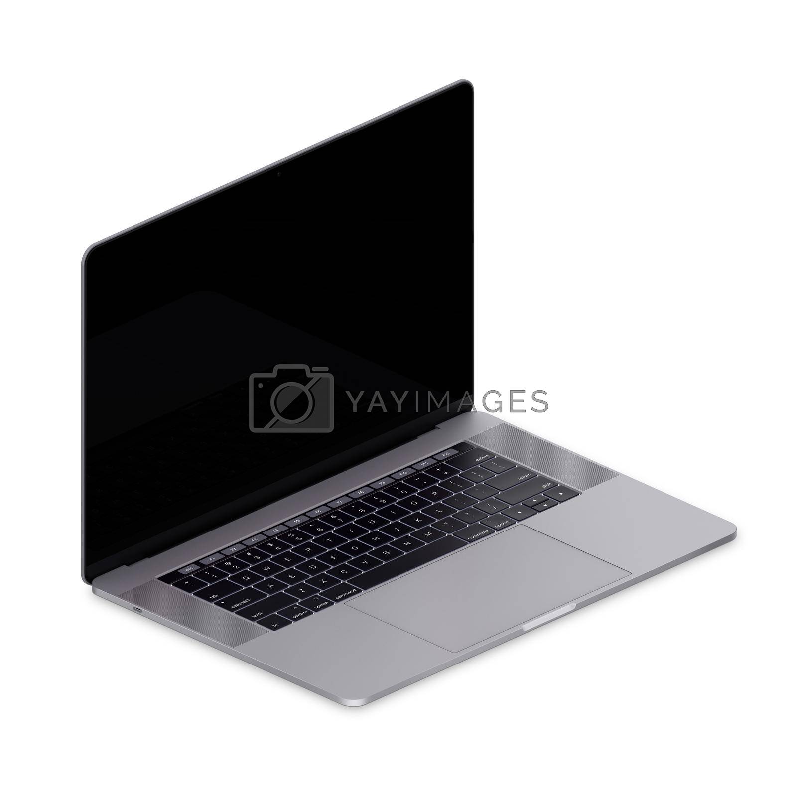 Royalty free image of Laptop isolated on a white background of gray color by Mastak80