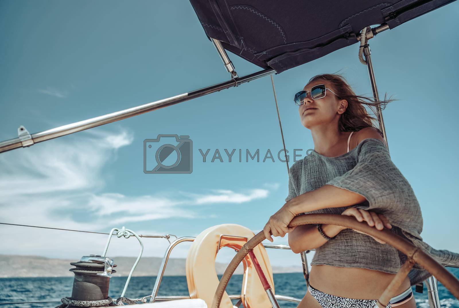 Royalty free image of Happy Girl Sailing by Anna_Omelchenko