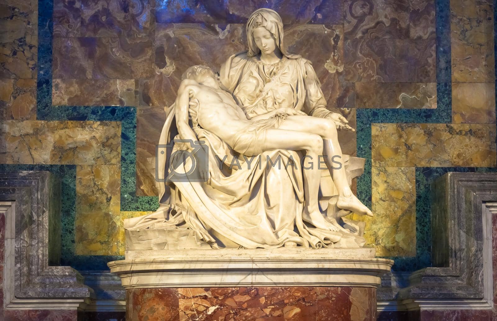 Royalty free image of The pity: Michelangelo masterpiece in Saint Peter Basilica - Vatican by Perseomedusa