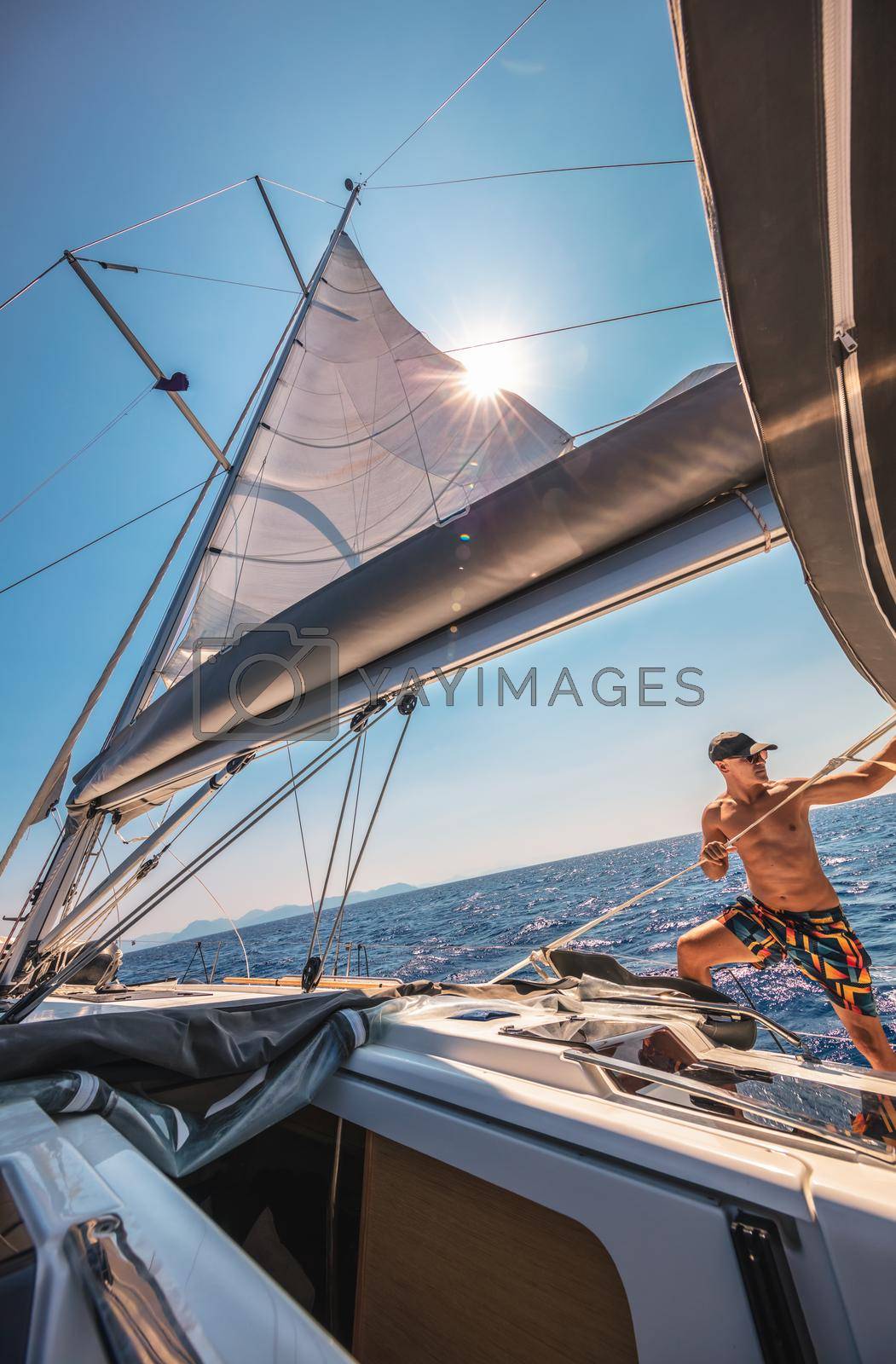 Royalty free image of Enjoying Sailing in the Sea by Anna_Omelchenko
