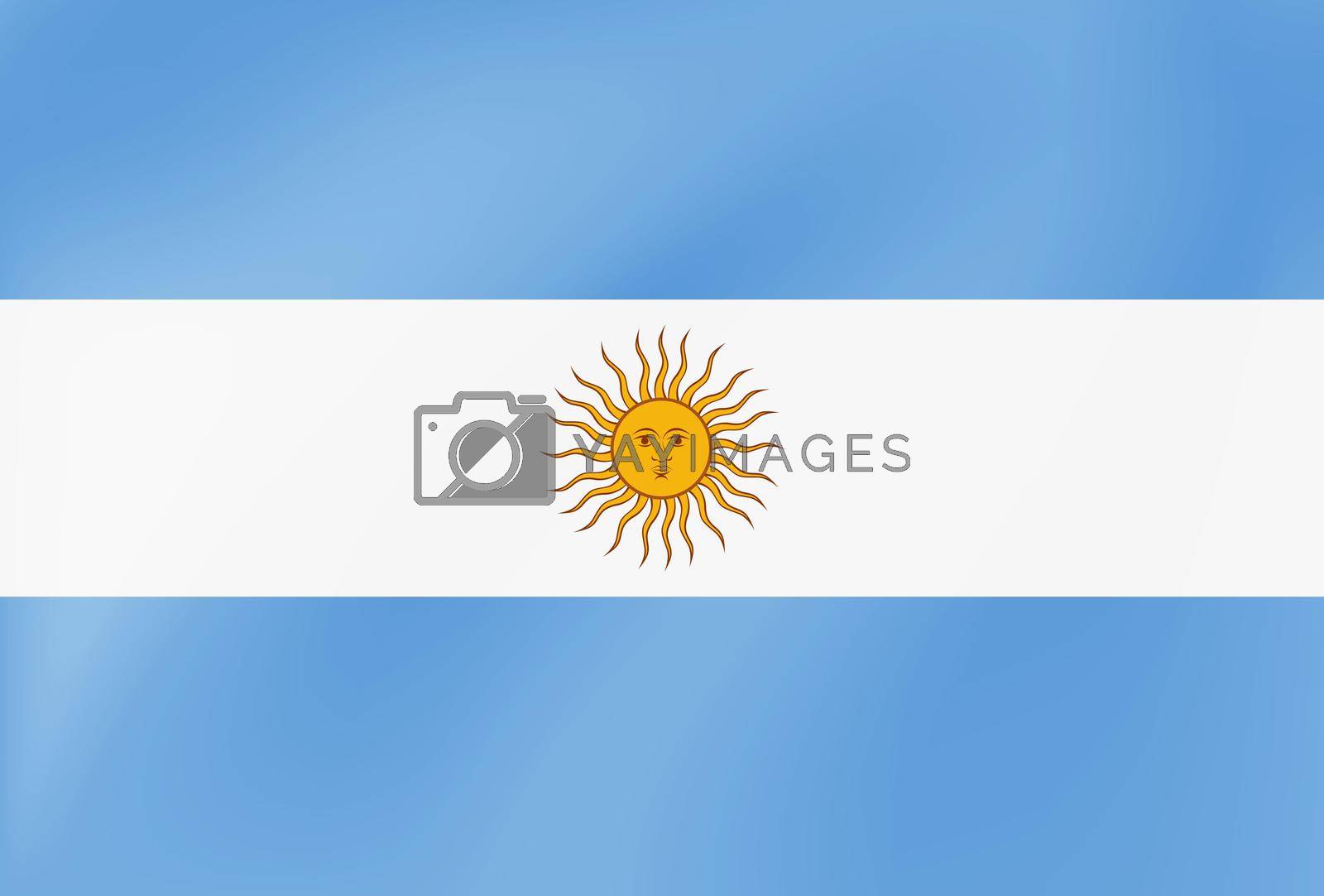 Royalty free image of Argentina national flag with wavy silk texture by macroarting