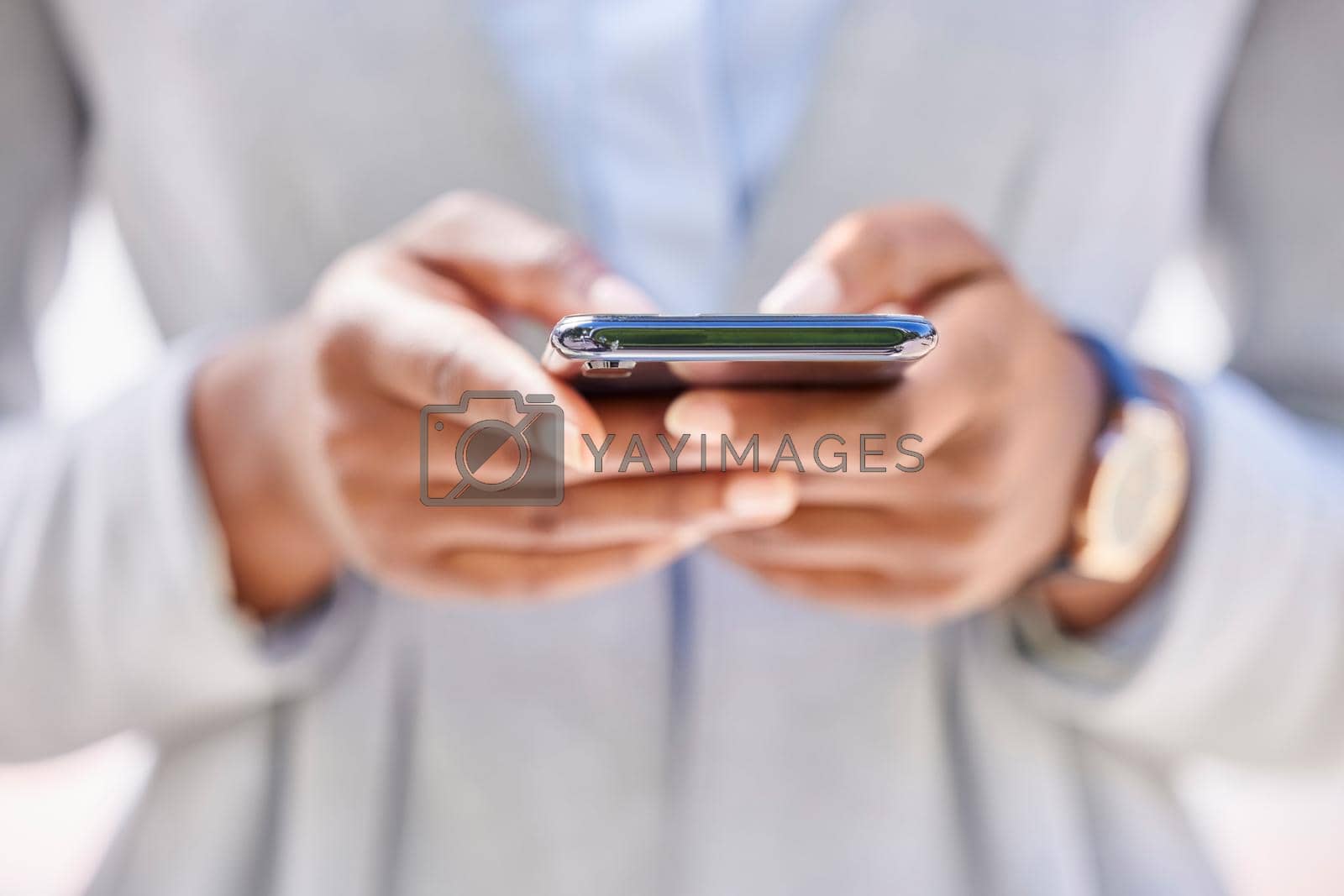 Online shopping, social media or ecommerce, a woman with a phone in her hands. A lady with a smartphone for email, work or a mobile game app. Technology, communication and worldwide internet contact