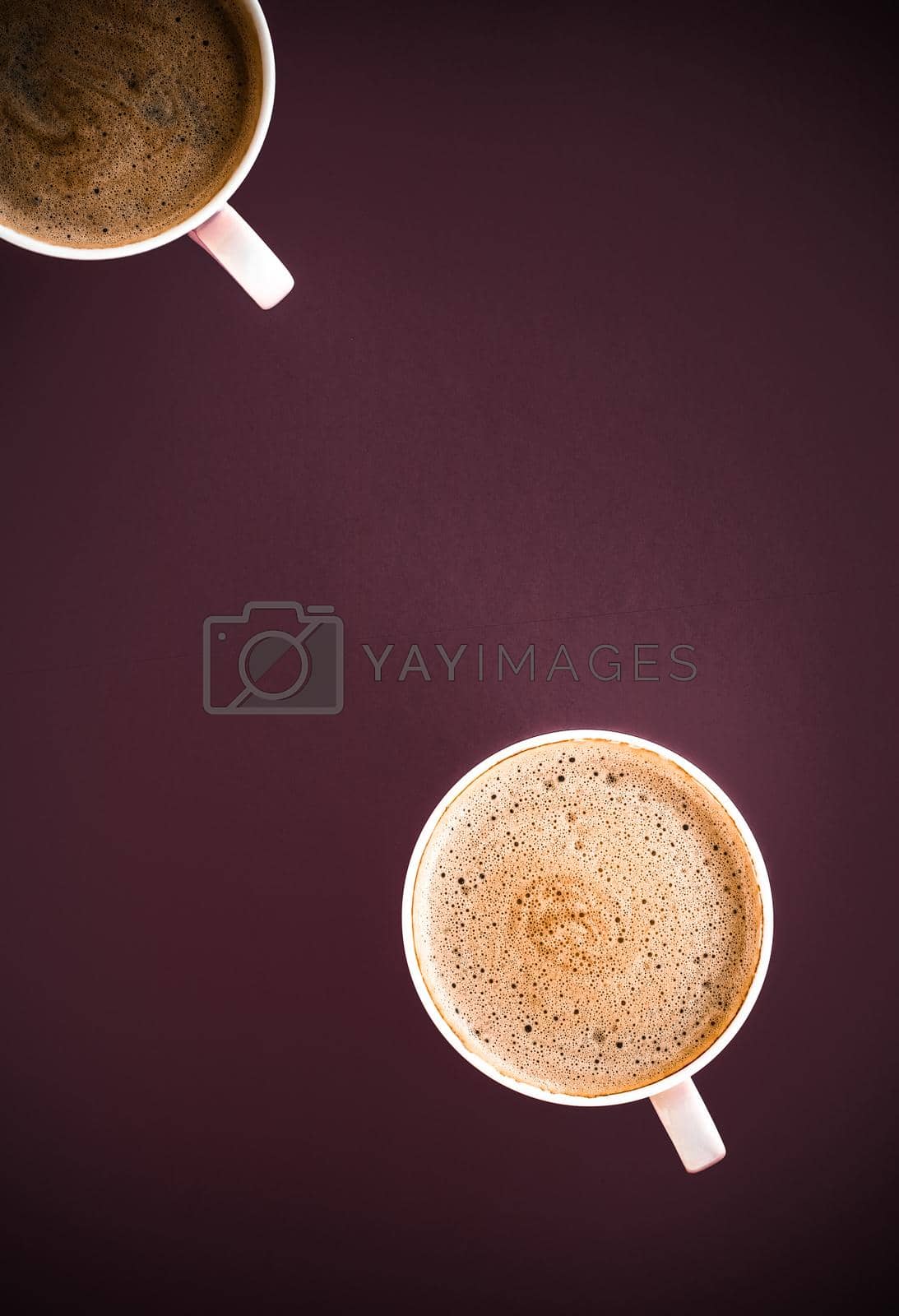 Royalty free image of Coffee in the morning, flatlay background with copyspace by Anneleven