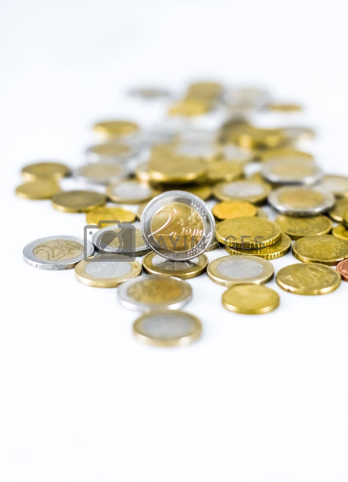 Royalty free image of Euro coins, European Union currency by Anneleven