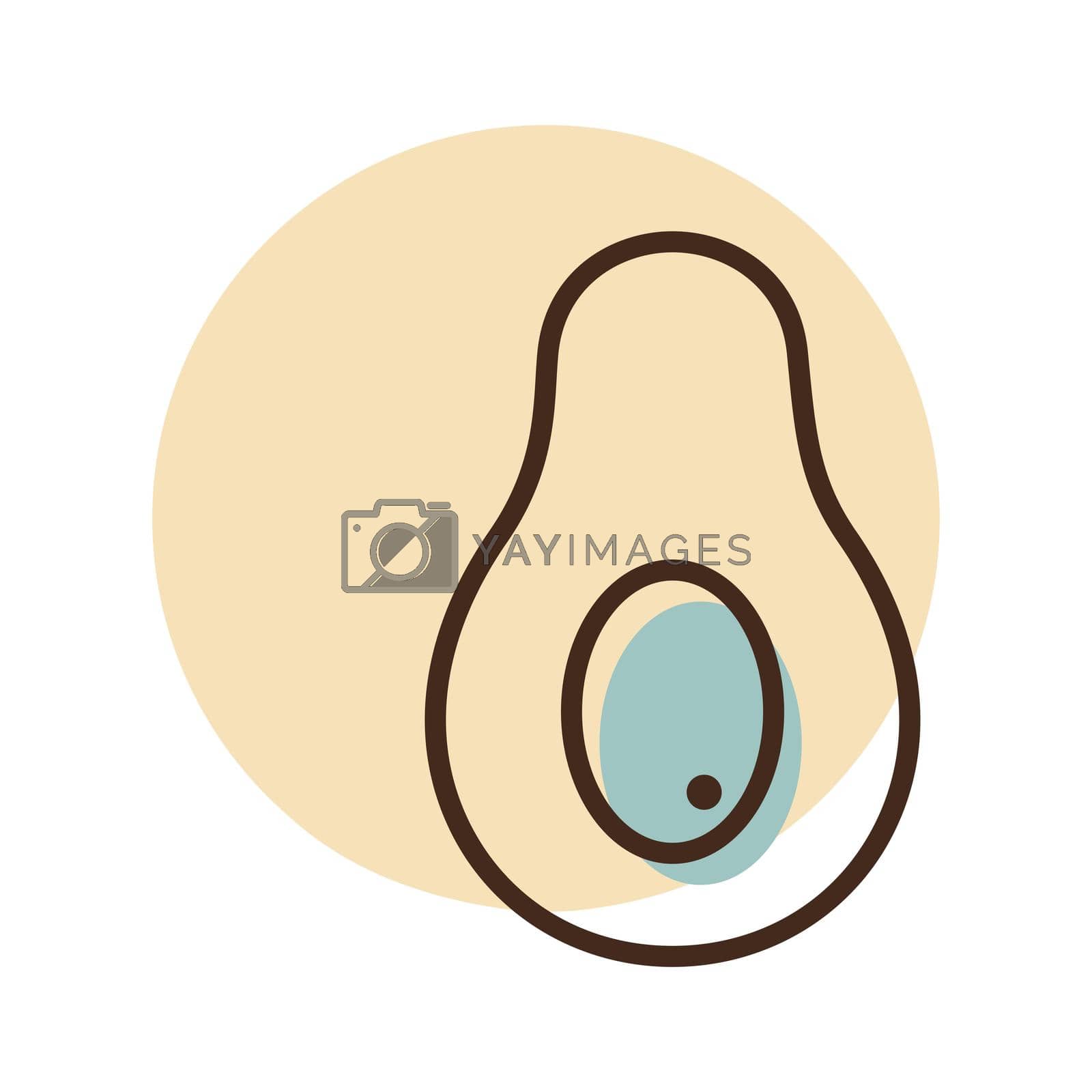 Royalty free image of Avocado tropical fruit vector isolated icon by nosik