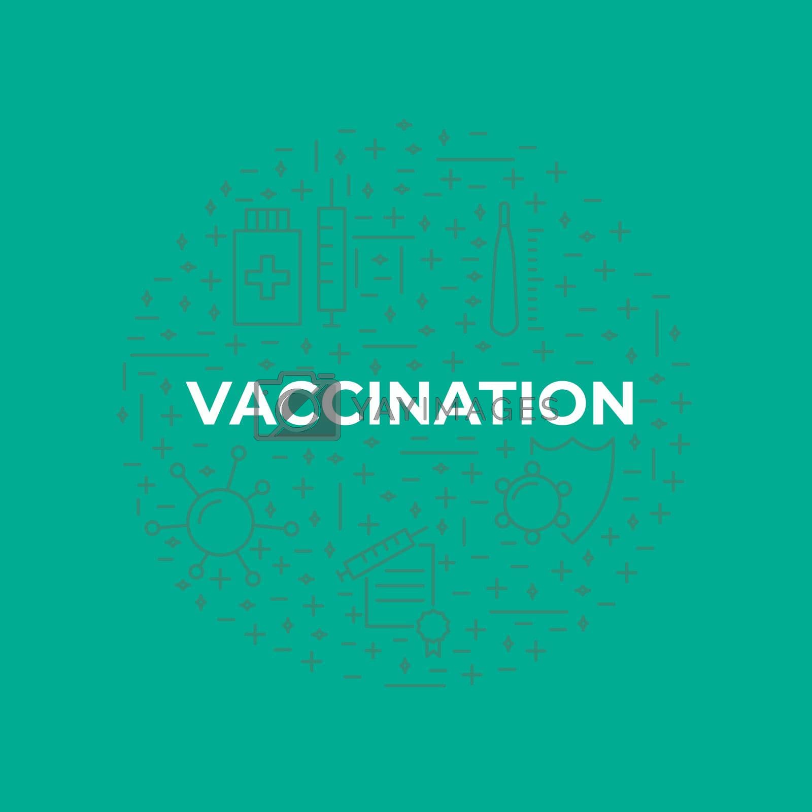 Royalty free image of Vaccination and immunization line icon design element. Collection by Quils