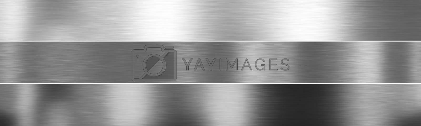 Royalty free image of Silver metal background. Brushed metallic texture. 3d rendering by Taut