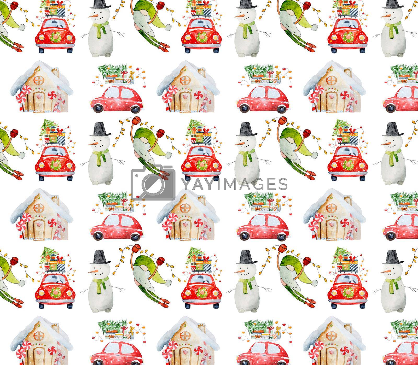 Royalty free image of Christmas illustrations seamless pattern by tan4ikk1