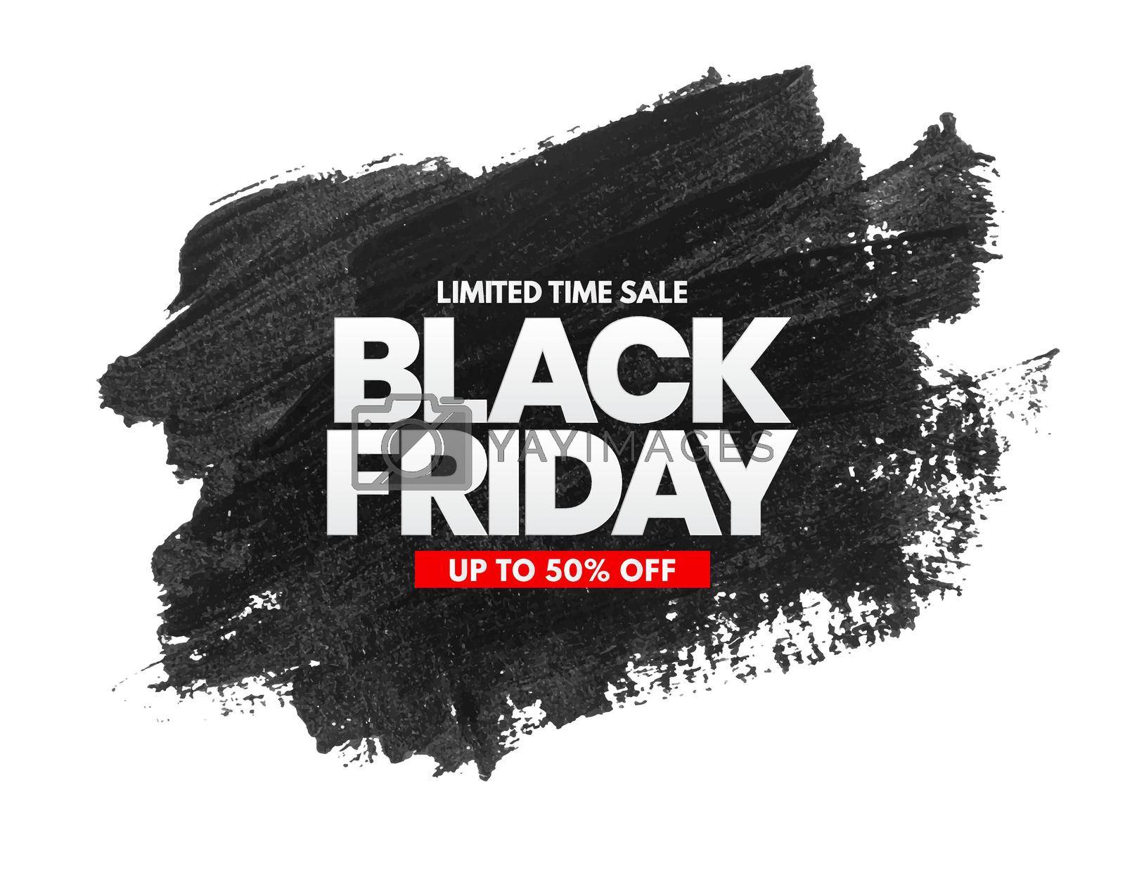 Royalty free image of Black Friday Sale Stroke Background. Vector Illustration on white by yganko