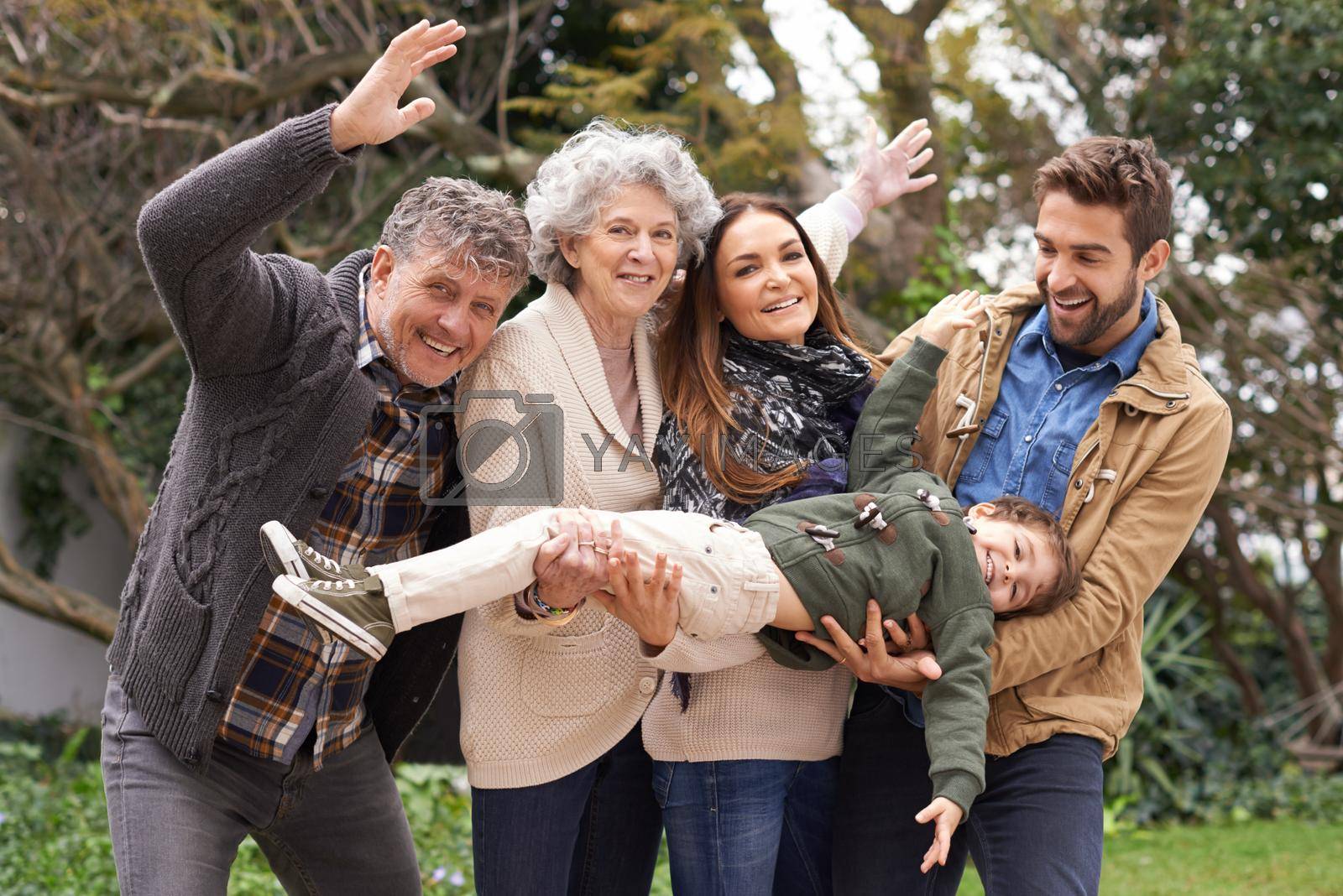 Family over everything. Portrait of a happy multi-generation family having fun outdoors