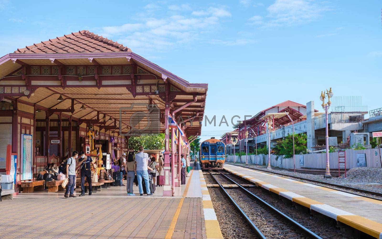 Royalty free image of Hua Hin train station in Thailand on a bright day by fokkebok