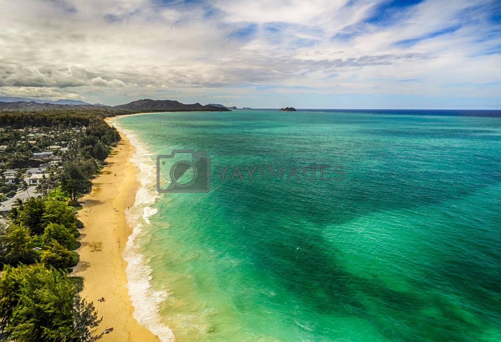 Royalty free image of waimanalo beach oahu hawaii vacation spot by digidreamgrafix