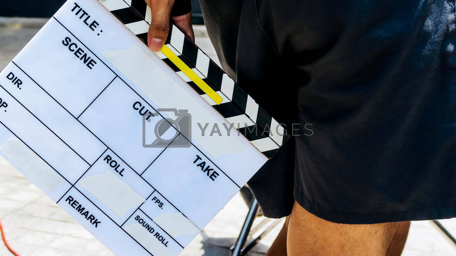 Royalty free image of film crew production set by ponsulak