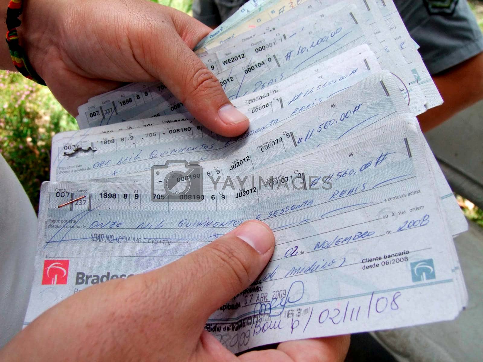 Royalty free image of bad check from bradesco bank by joasouza