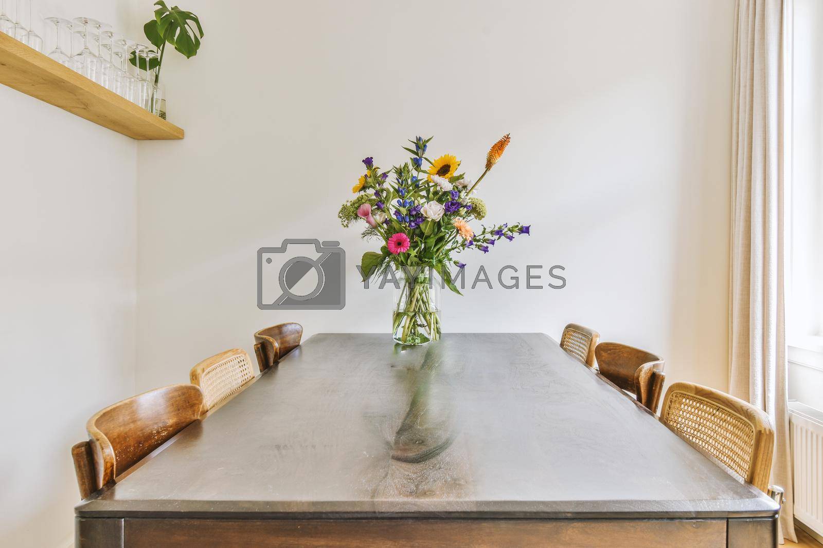 Royalty free image of Living room with dining area by casamedia