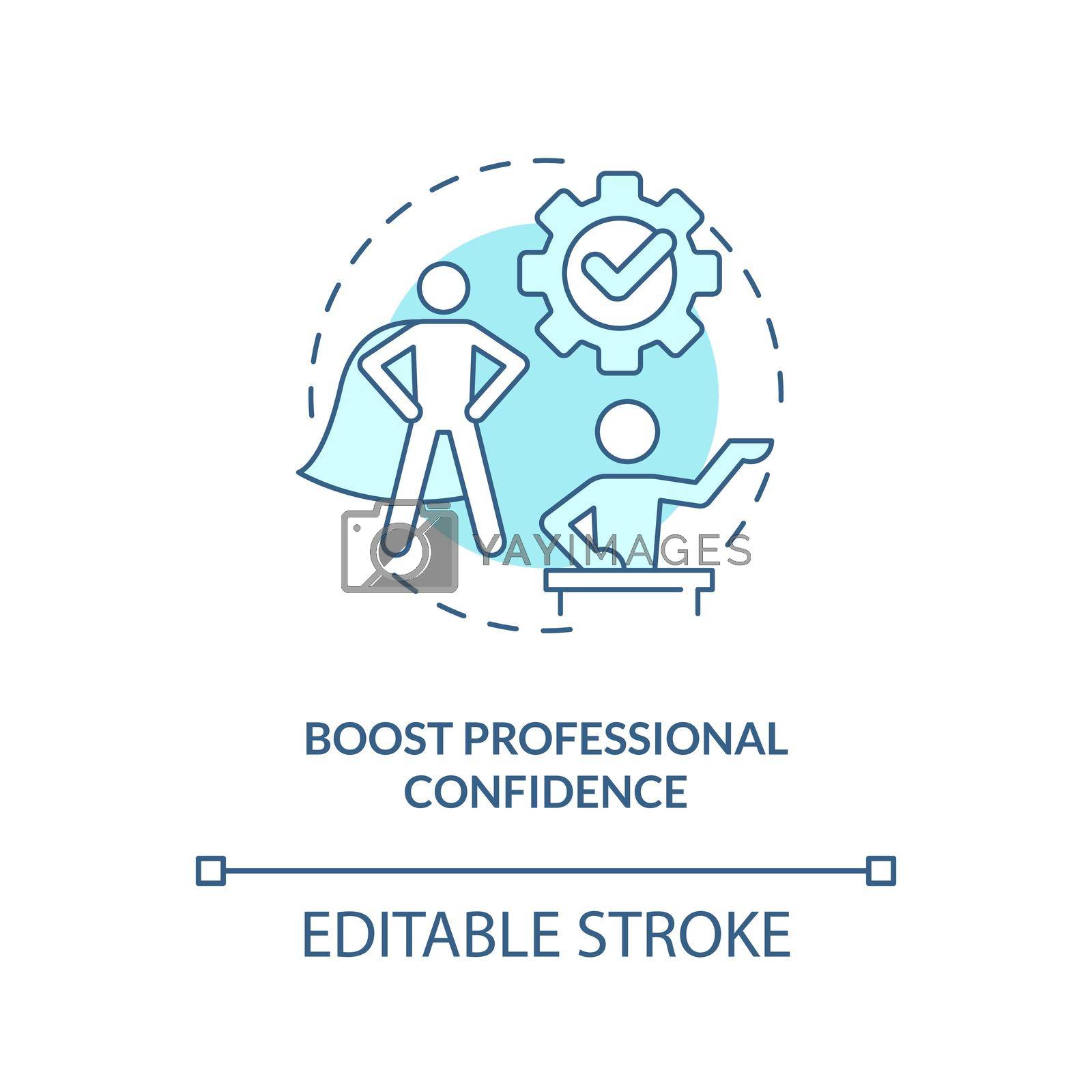Royalty free image of Improve professional confidence blue concept icon by bsd