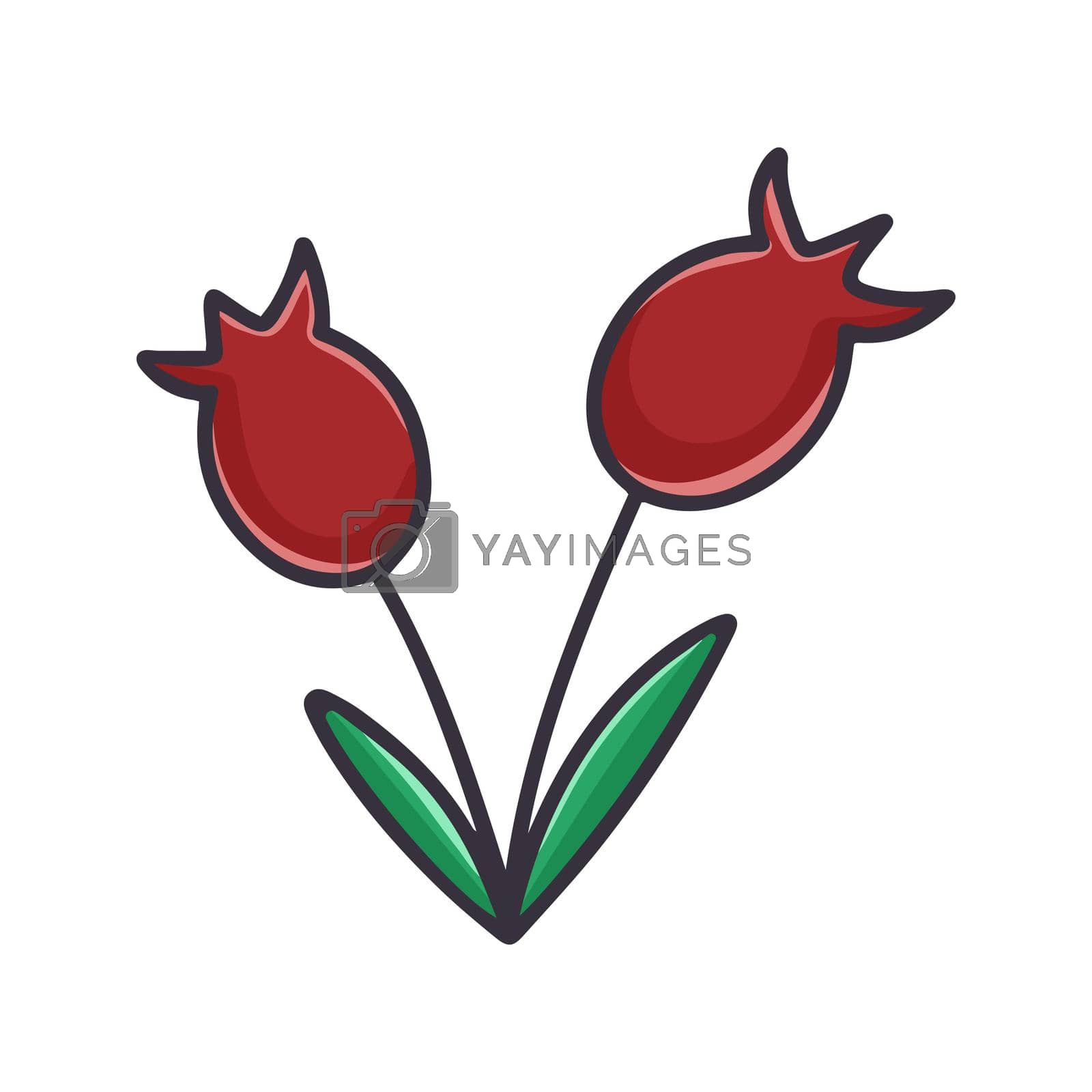 Royalty free image of Simple flower cartoon clipart by TassiaK