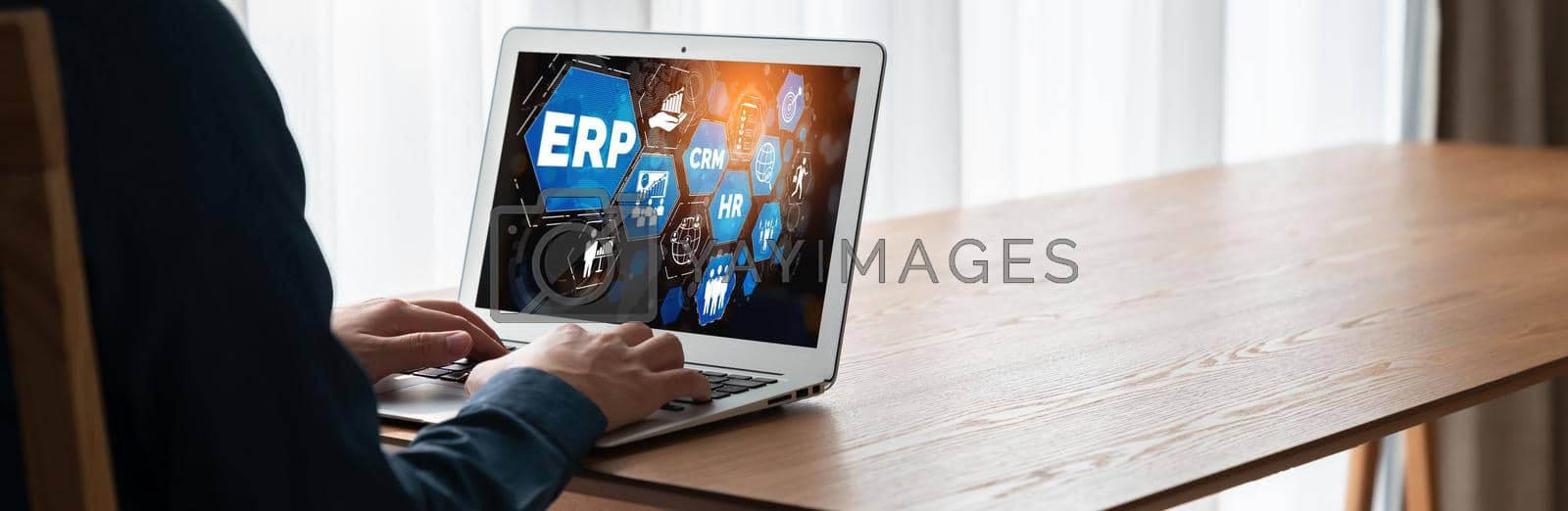 Royalty free image of ERP enterprise resource planning software for modish business by biancoblue
