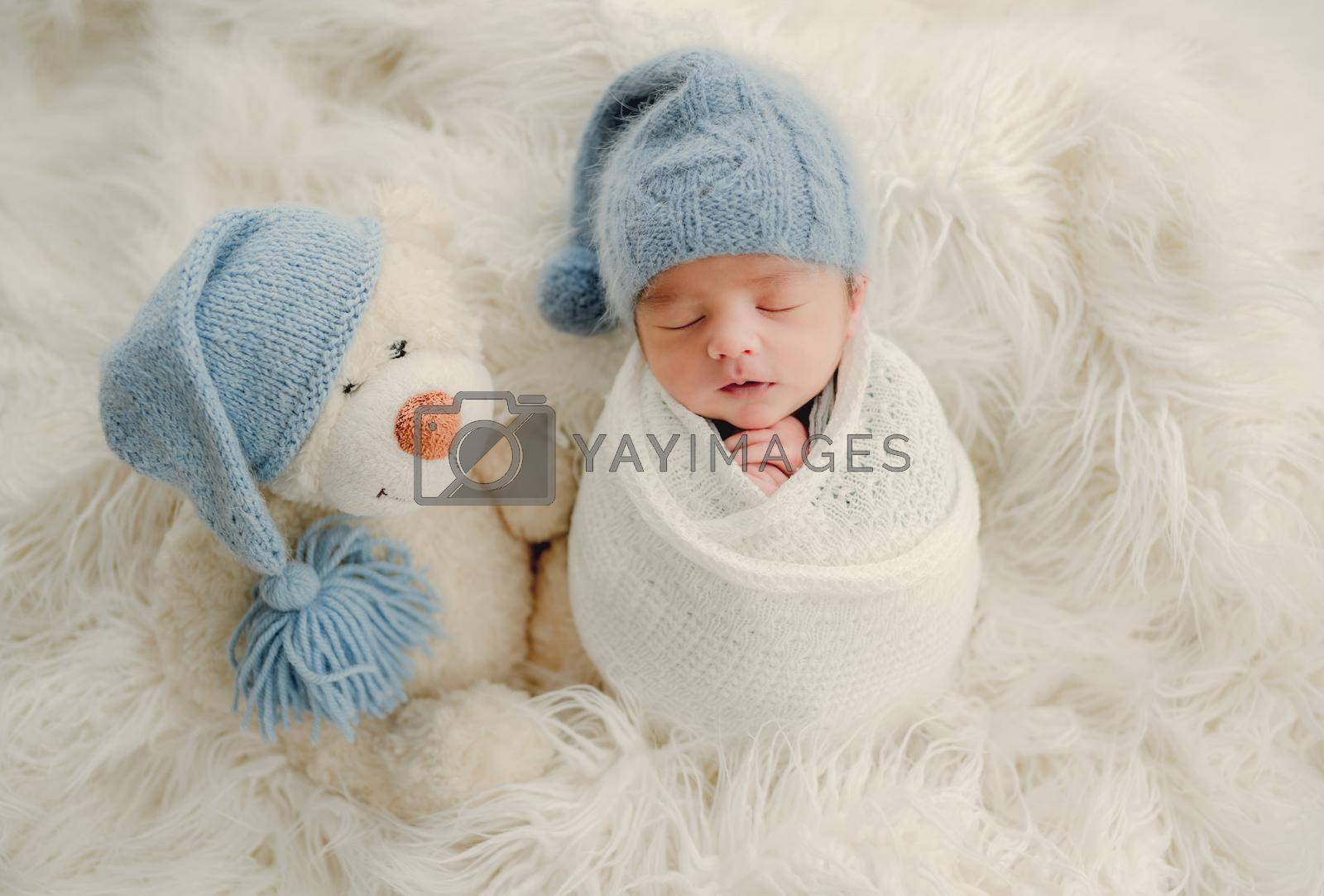 Royalty free image of Newborn baby boy portrait by tan4ikk1