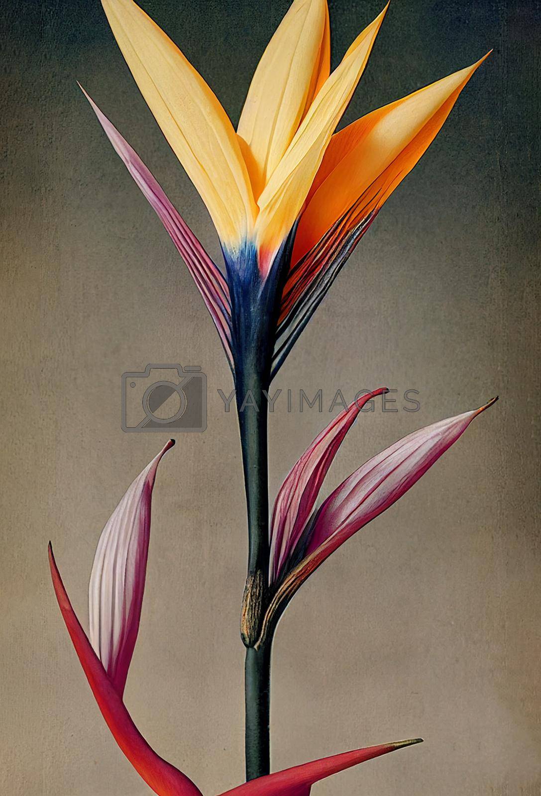 Royalty free image of Artistic Illustration Of The Colorful Bird Of Paradise Flower by 	JacksonStock