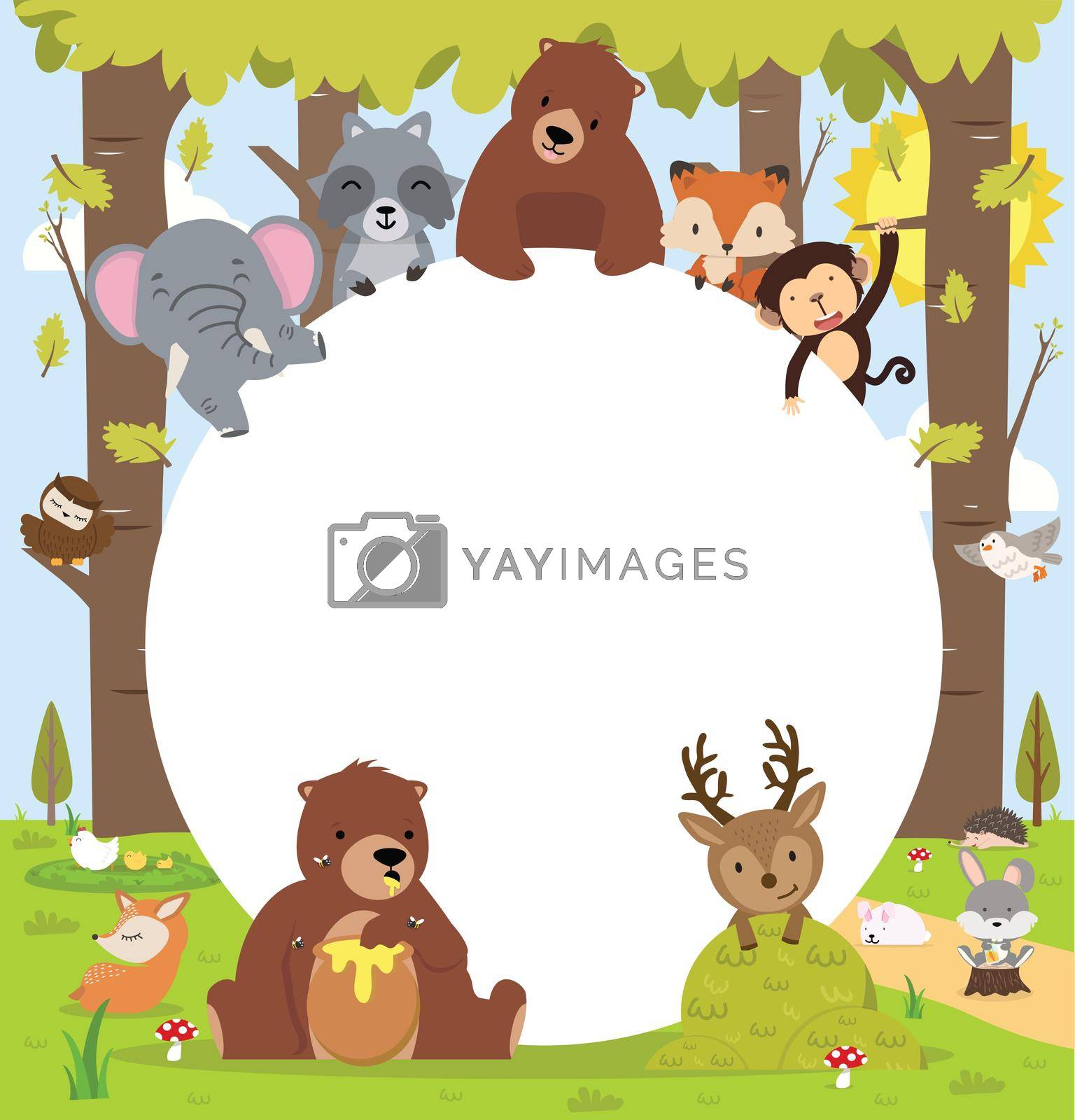Royalty free image of Animals woodland forest  with copy space by focus_bell