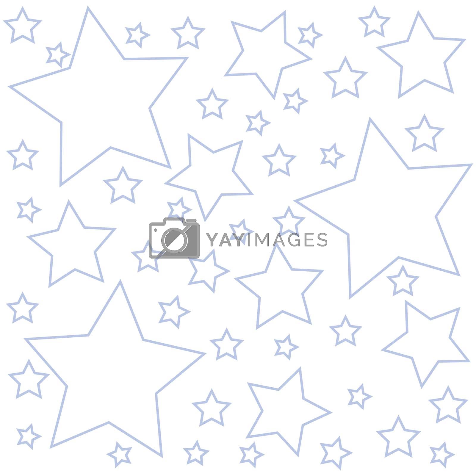 Royalty free image of Design business concept Empty copy text for Web banners promotional material mock up template Outlines of Different Size Star Shape in Random Seamless Repeat Pattern by nialowwa