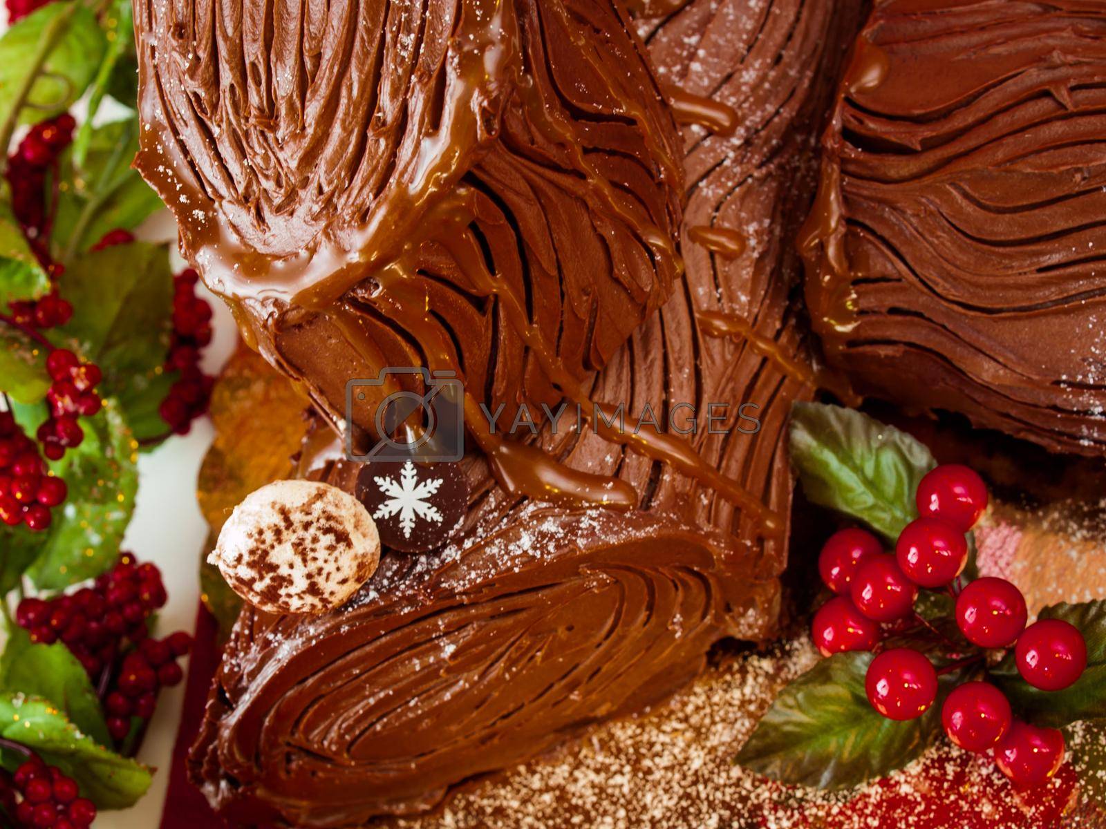 Royalty free image of Yule Log Cake by arinahabich