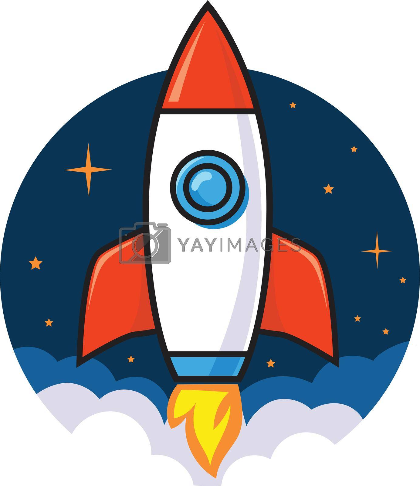 Royalty free image of Creative rocket logo design vector by krustovin