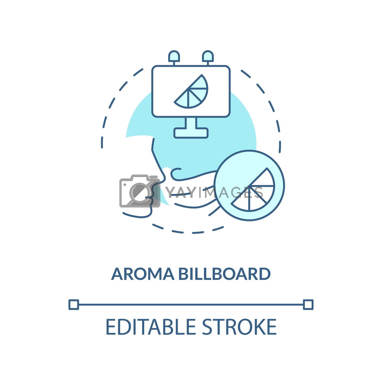 Royalty free image of Aroma billboard turquoise concept icon by bsd studio