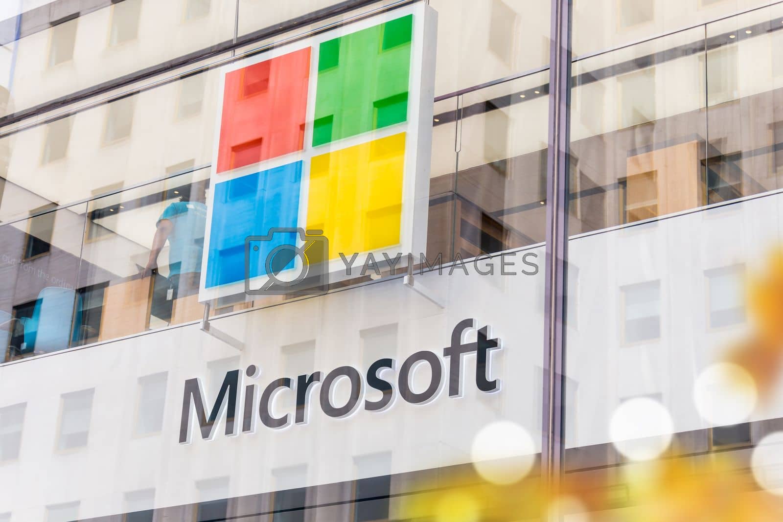 Royalty free image of NEW YORK, USA - MAY 15, 2019: Microsoft store in Manhattan. Microsoft is world's largest software maker dominant in PC operating systems by Mariakray
