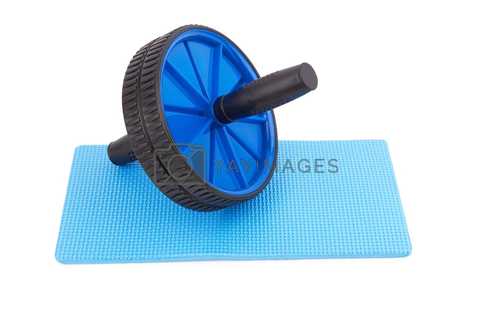 Royalty free image of Home fitness fitness wheel by pioneer111