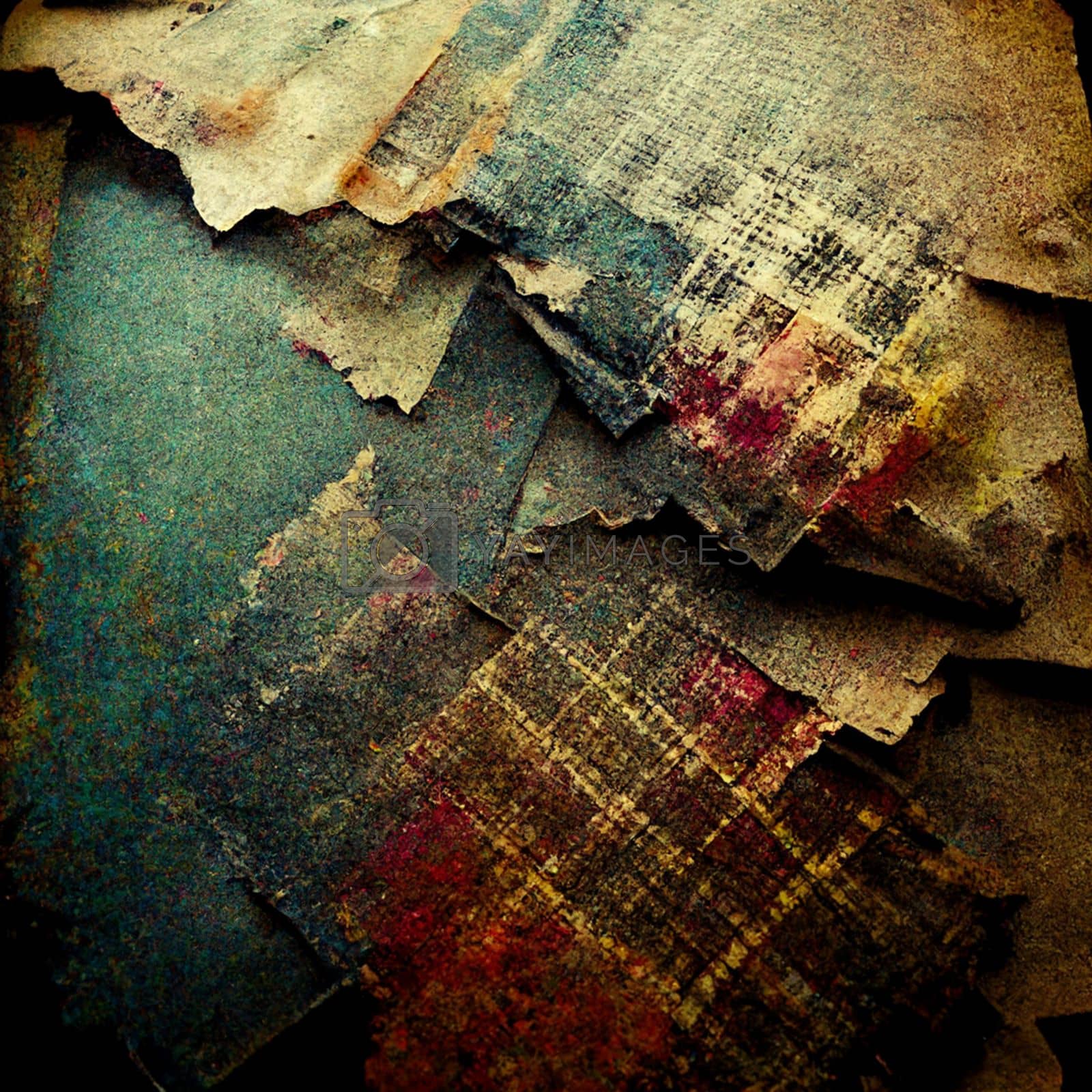 Royalty free image of Abstract grunge overlay texture of canvas, leather and paper closeup.  by marylooo