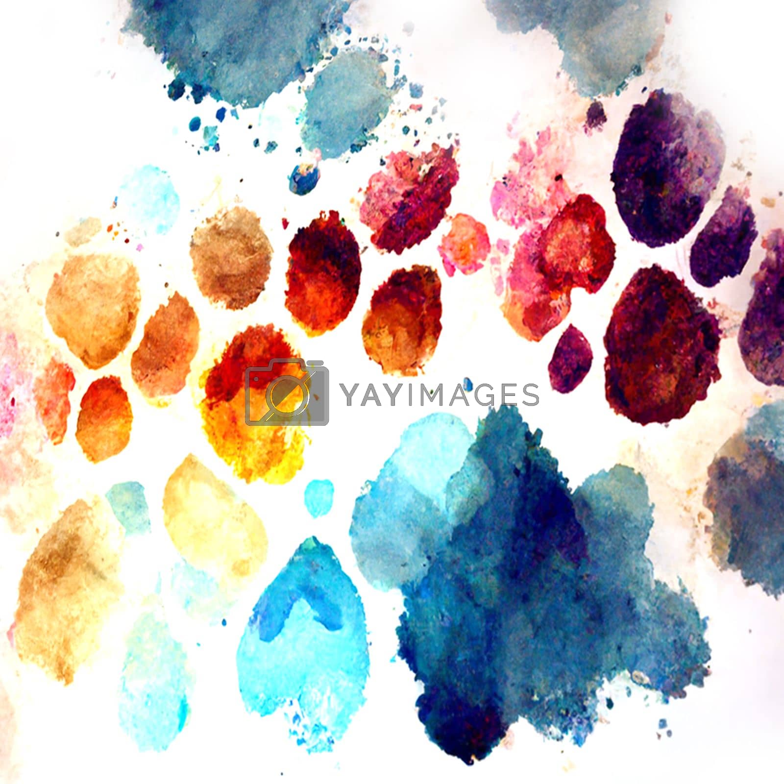 Royalty free image of Multicolored splash watercolor blots - template for your designs.  by marylooo