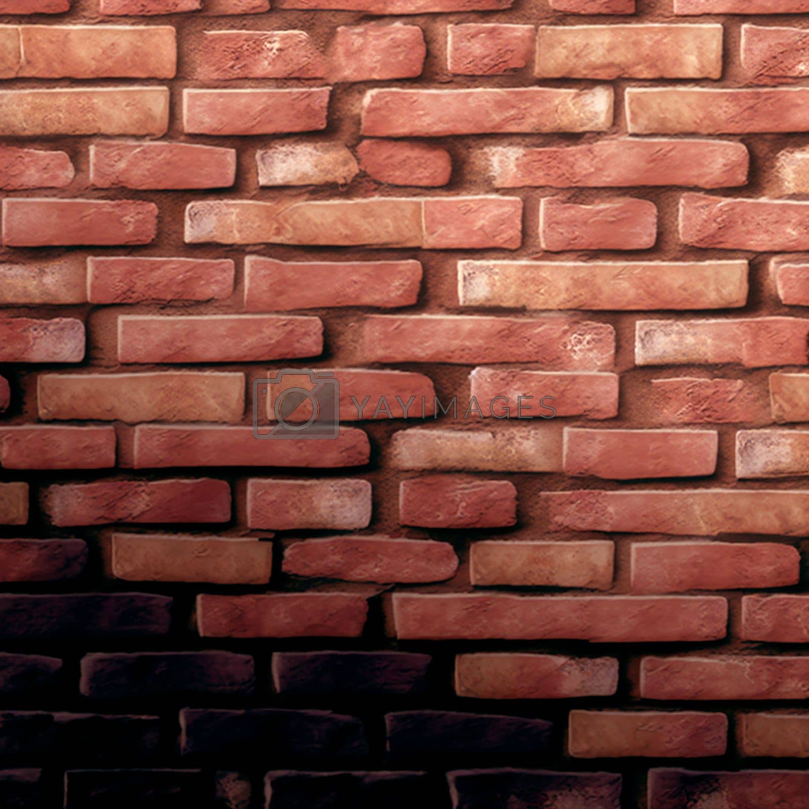 Royalty free image of Old red brick wall texture background. by marylooo