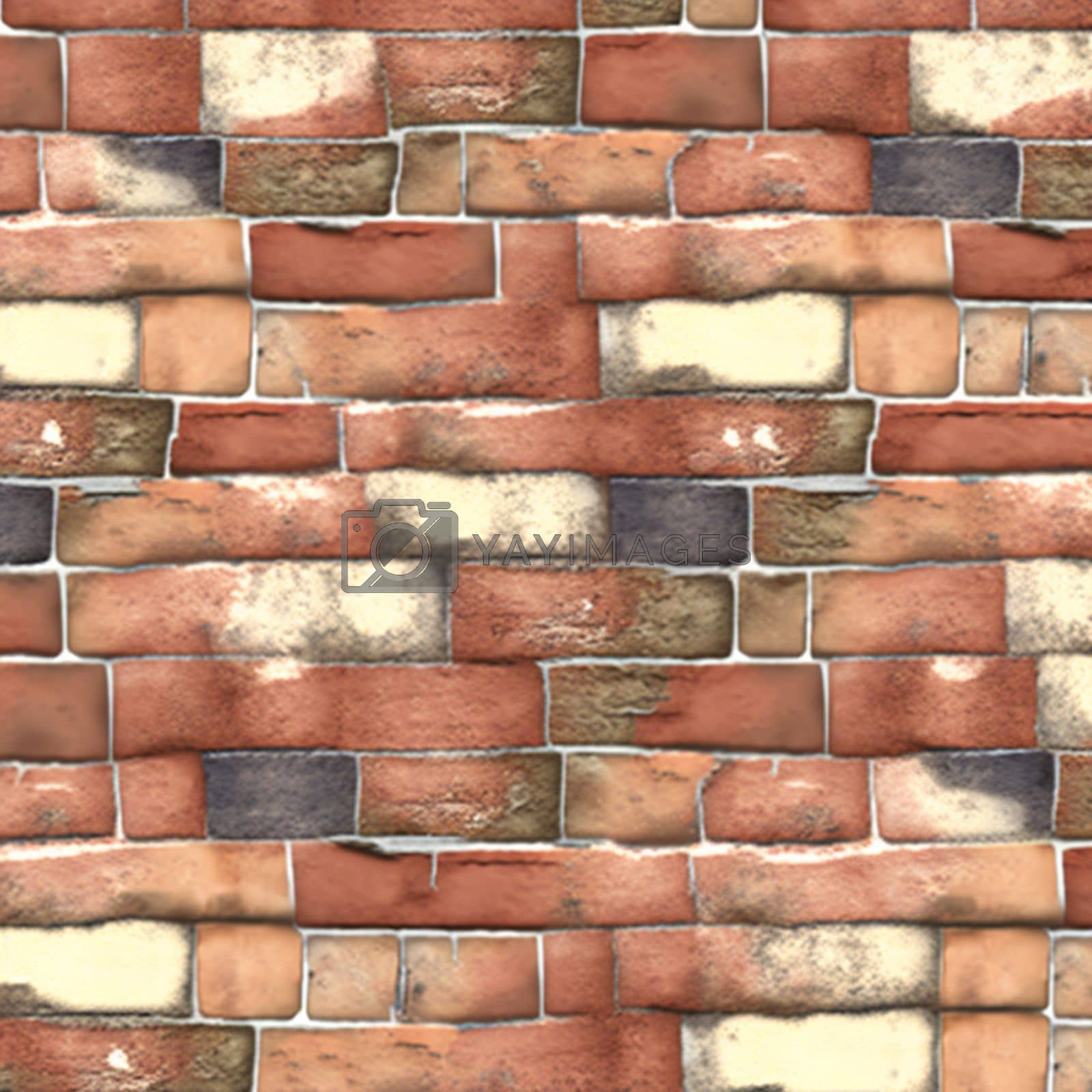 Royalty free image of Old brick wall texture background. Ancient srtucture. by marylooo