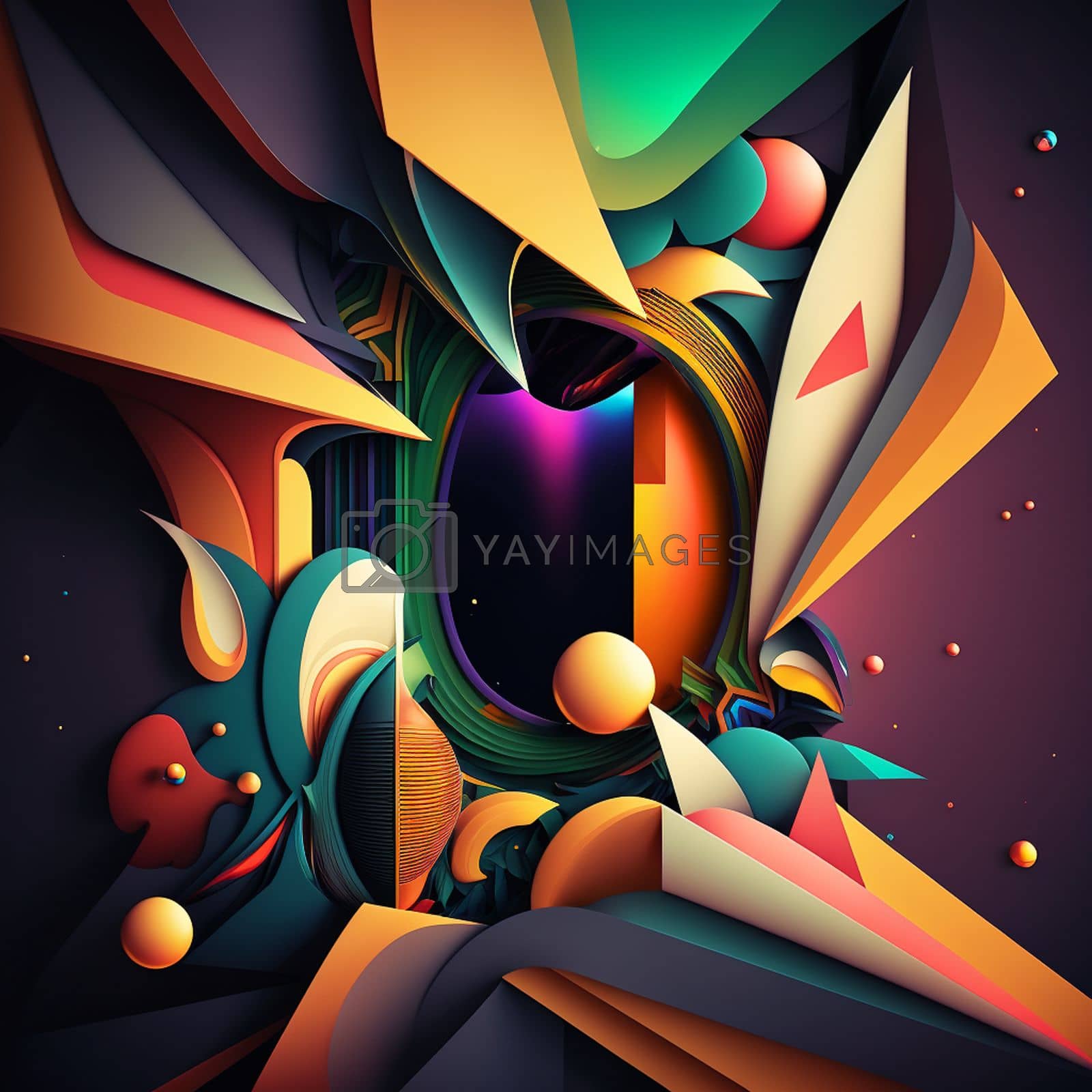 Royalty free image of Abstract futuristic contemporary modern watercolor art.  by marylooo