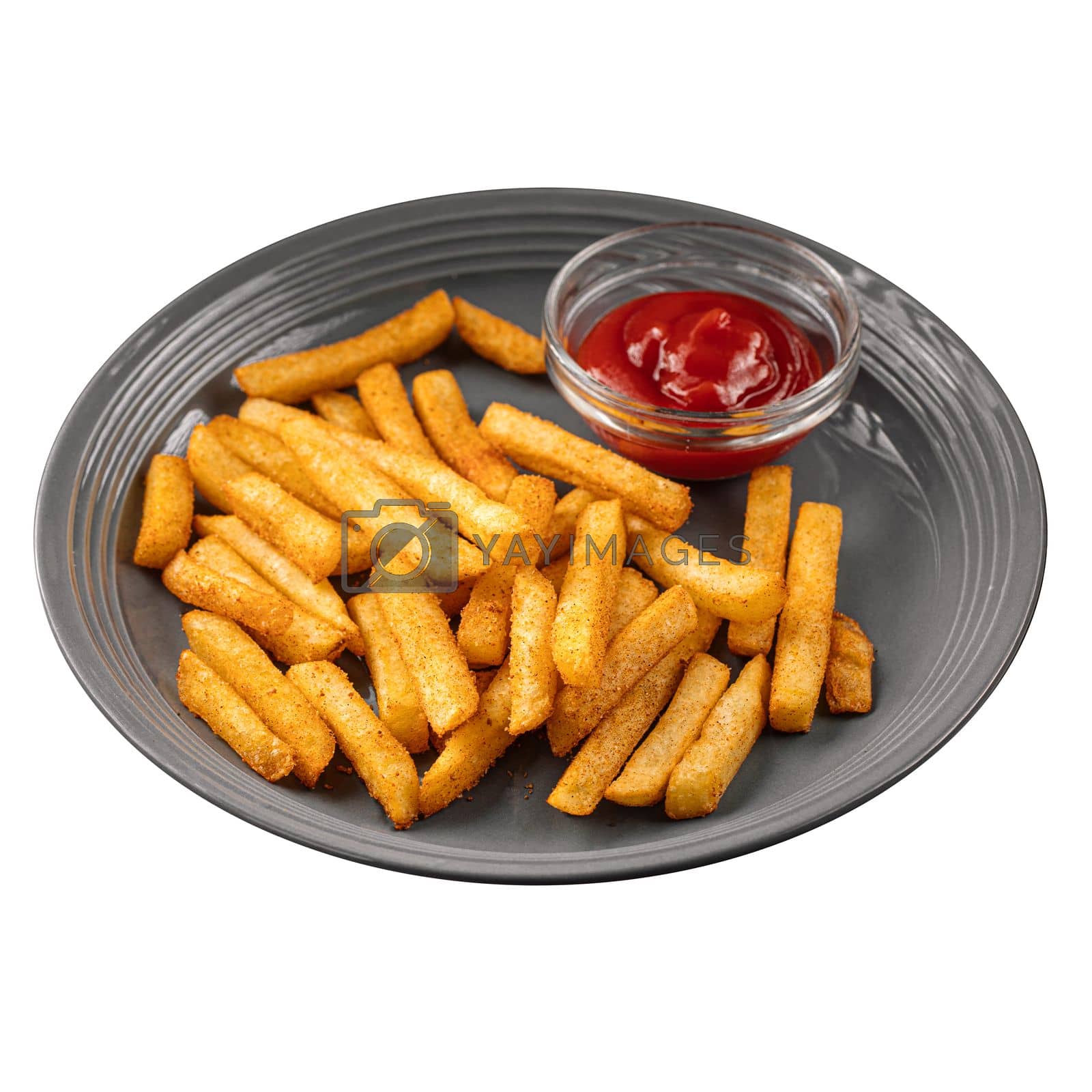 Royalty free image of Isolated portion of french fries by Hihitetlin