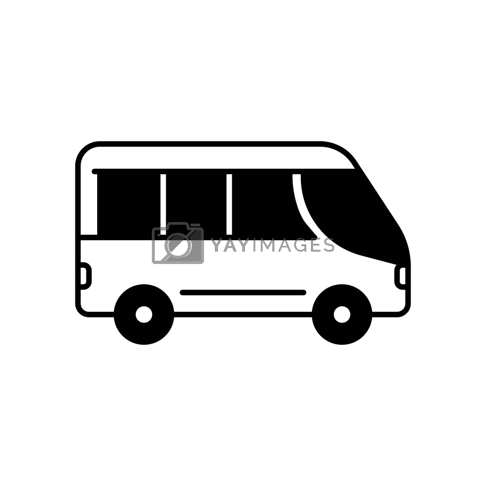 Royalty free image of Bus Icon, Travel Anywhere by Bus, to reduce emissions. by adityaslogos
