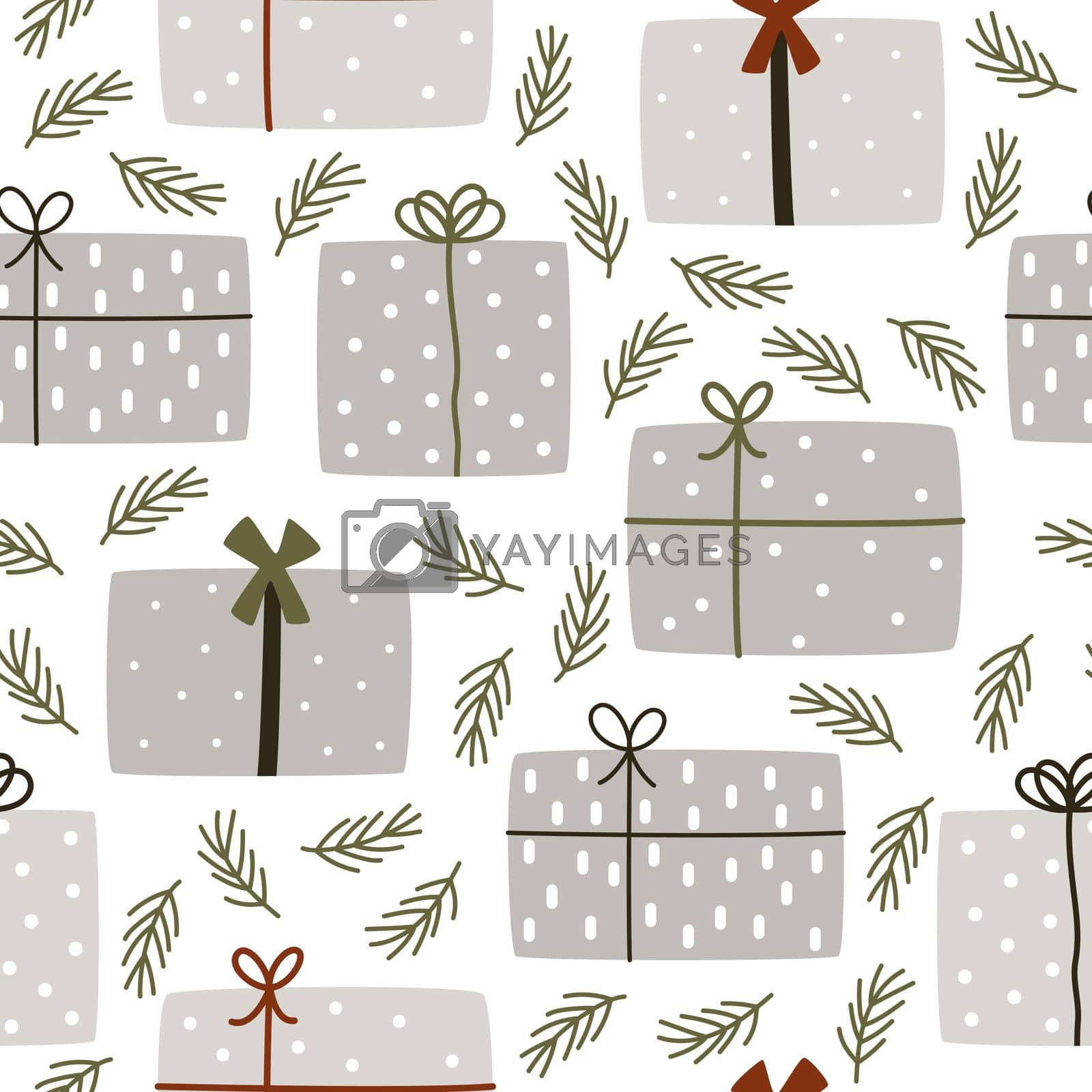 Royalty free image of White gift boxes on gray background for party celebration by lera_feeva