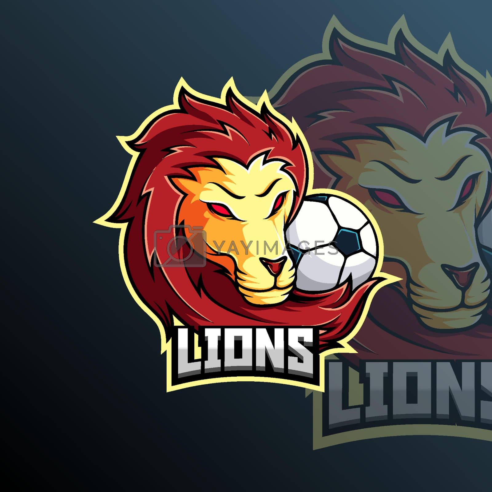 Royalty free image of Lions Football Logo Team Badge by nongpimmy
