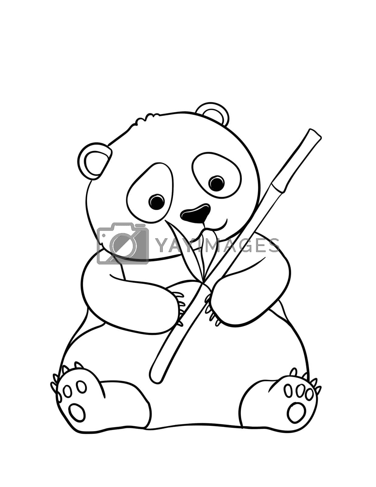 Royalty free image of Panda Isolated Coloring Page for Kids by abbydesign