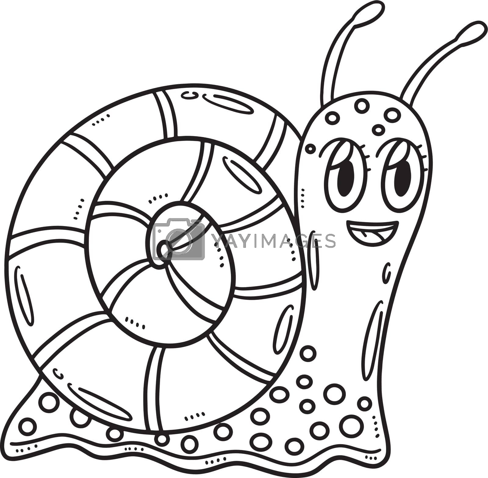 Royalty free image of Mother Snail Isolated Coloring Page for Kids by abbydesign