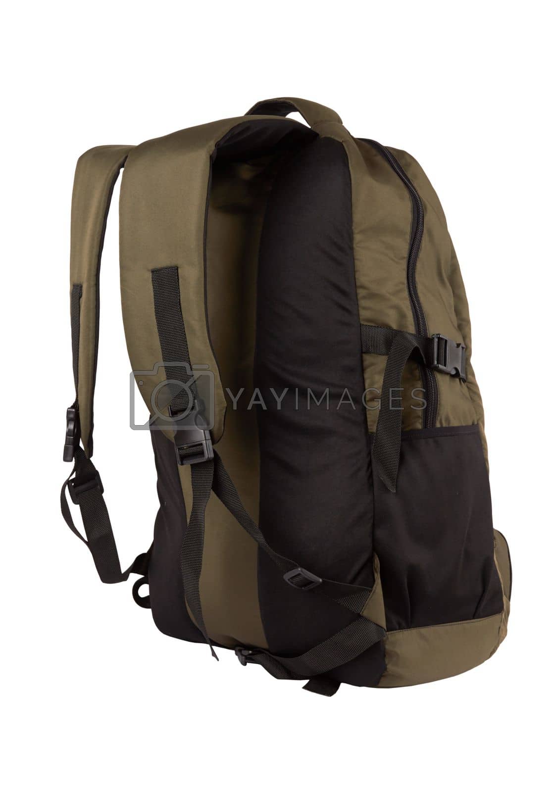 Royalty free image of Camouflage backpack on white by pioneer111