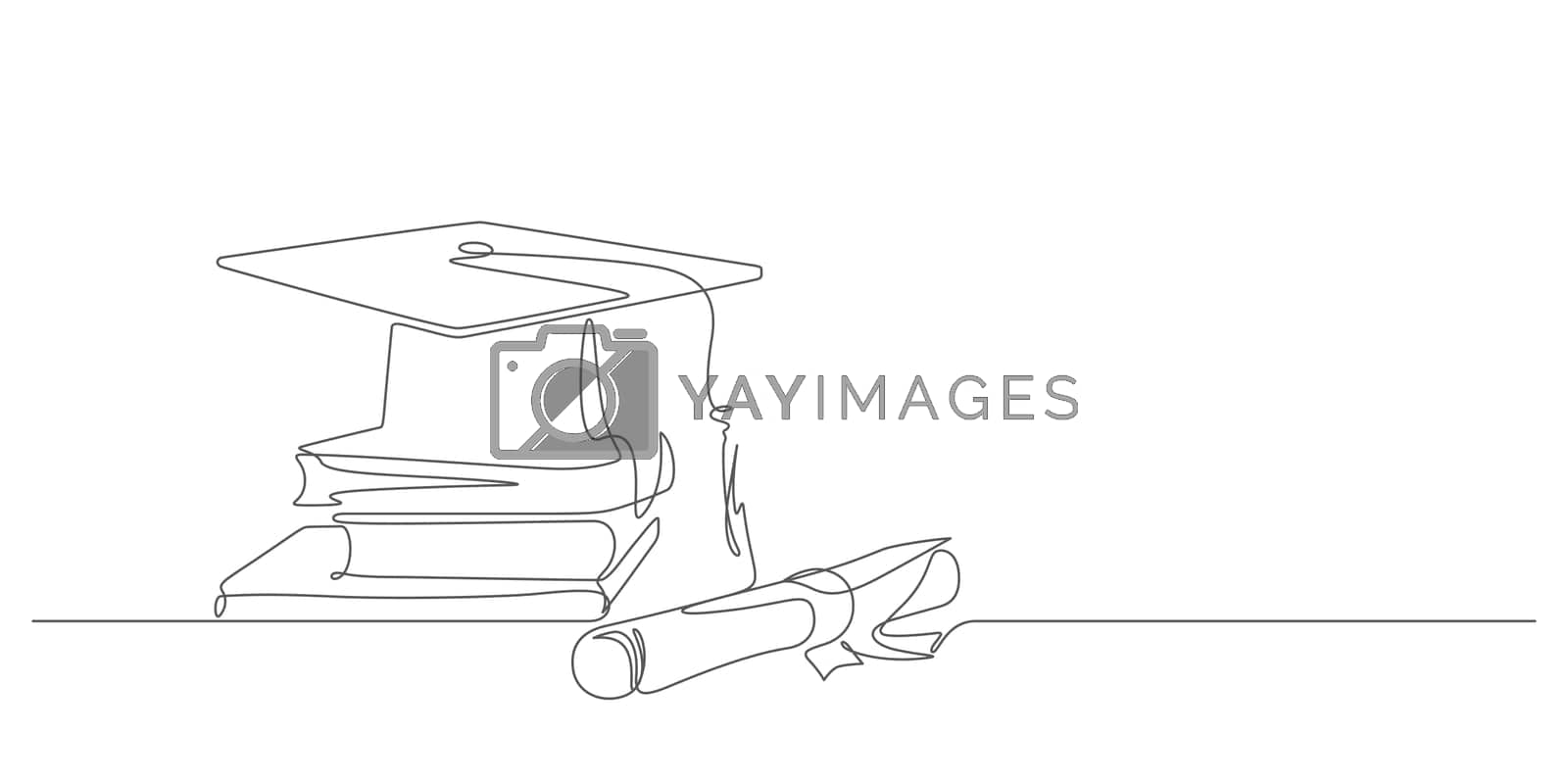 Royalty free image of stacked of books school elements in graduation congratulation by dhtgip