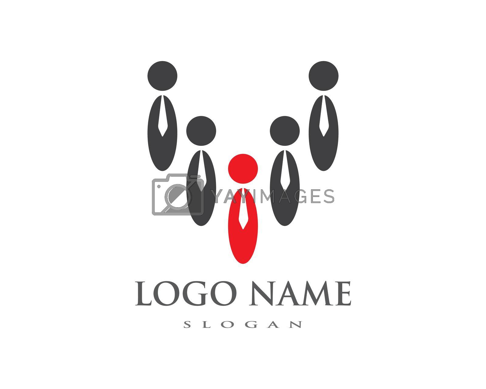 success people illustration logo template