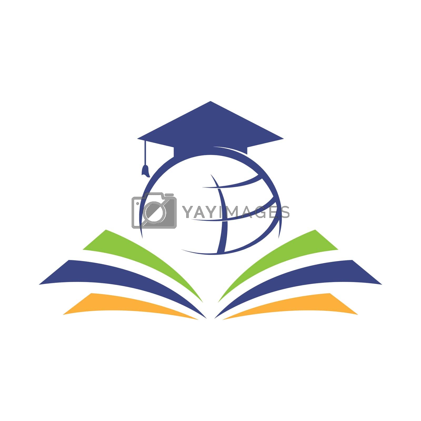 Education school logo design illustration