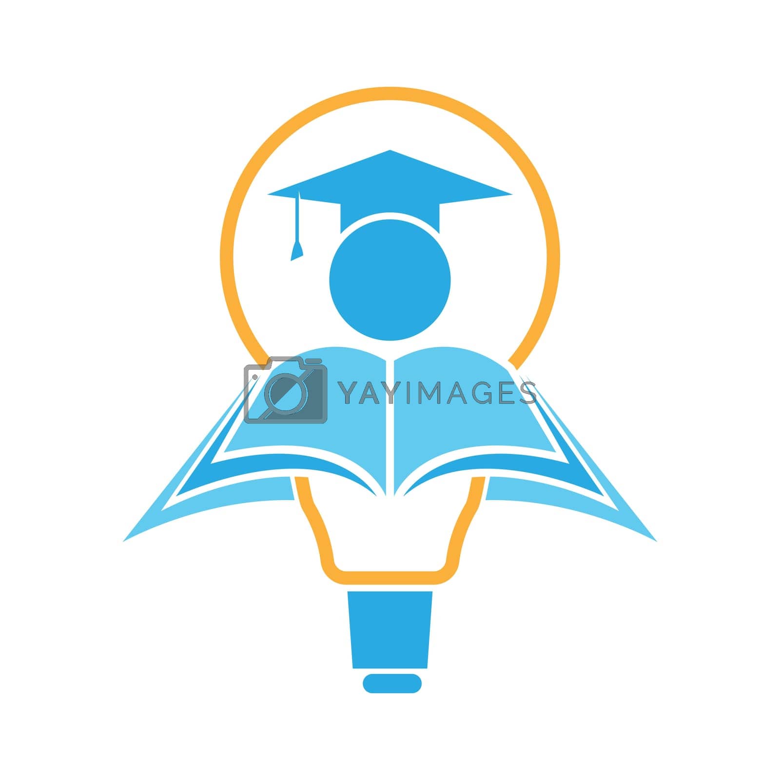 Royalty free image of Lamp education icon logo design by bellaxbudhong3