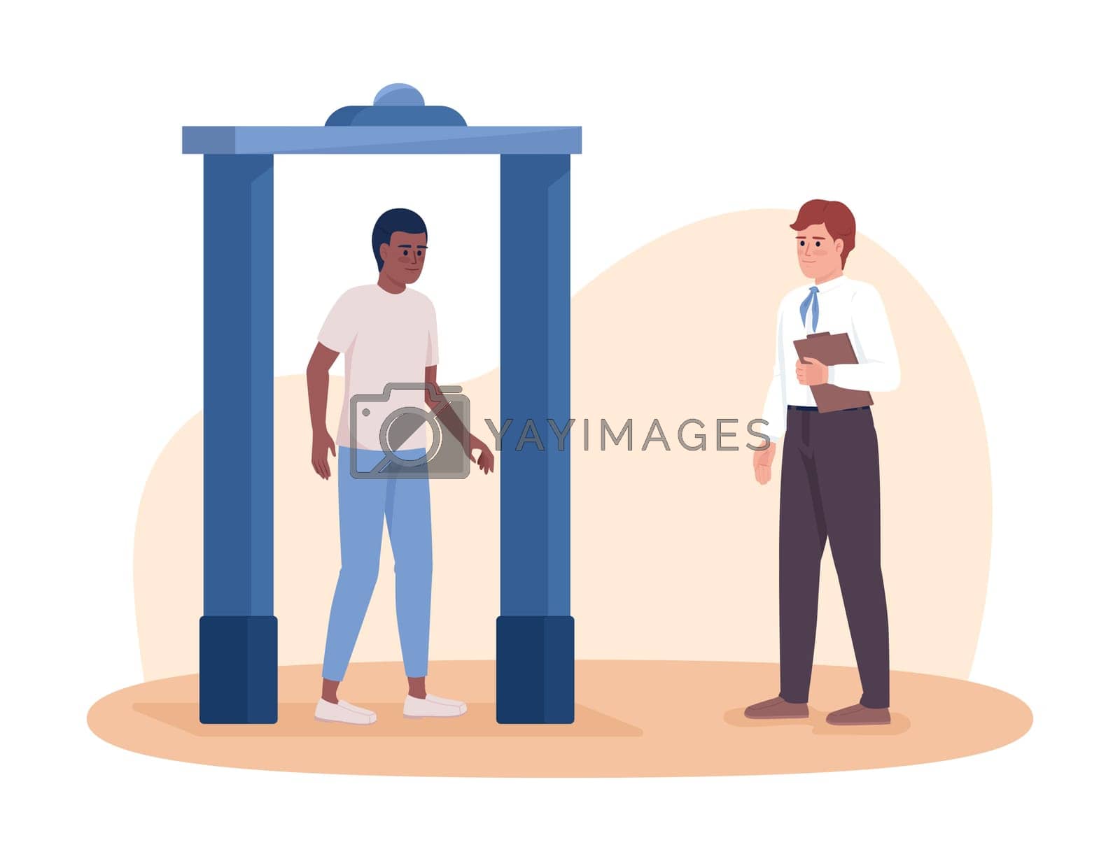 Royalty free image of Airport safety scanner 2D vector isolated illustration by ntl